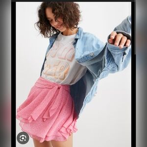 AERIE BNWT Chiffon Wrap Skirt - Multi Print - XL